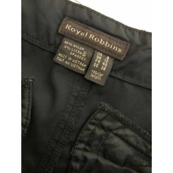 Royal Robbins Pants 8 Black Adjustable Waist & Hem - Picture 3 of 8